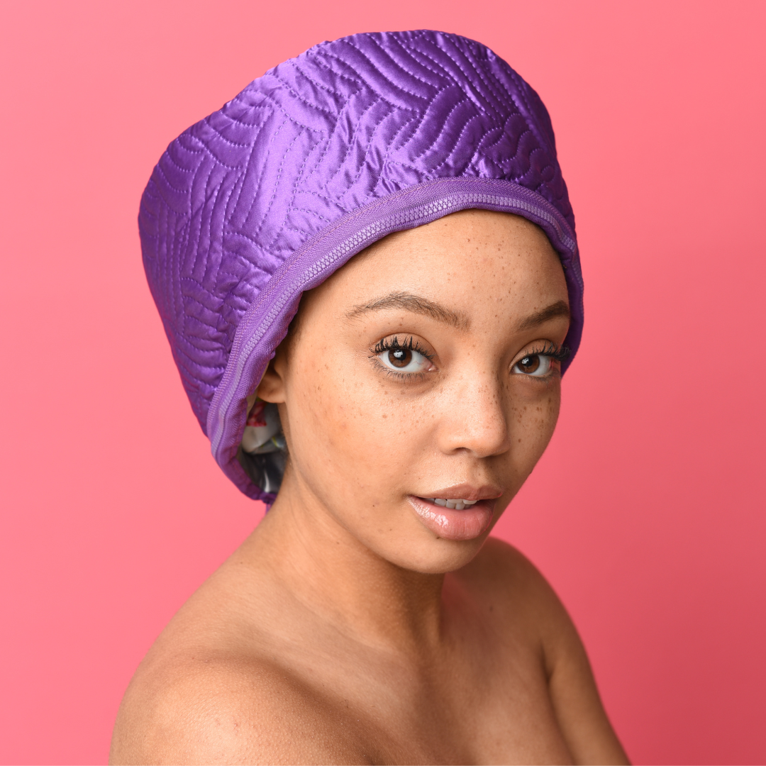 Afro Steam Cap (Violet) | Revive Your Hair With Steam